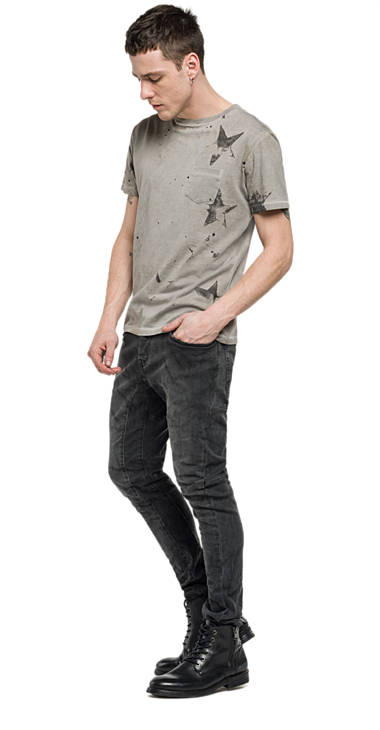 Decathlon Herren LIGHT ECRÙ T-Shirt mit Farbklecks-Motiv Online