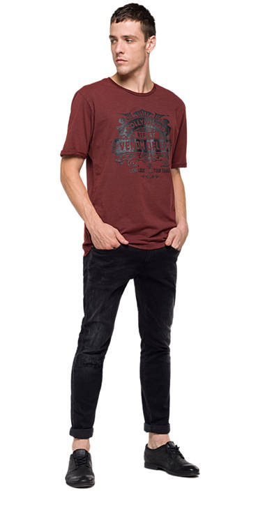 Decathlon Sale T-Shirt mit Glitzeraufdruck BURGUNDY