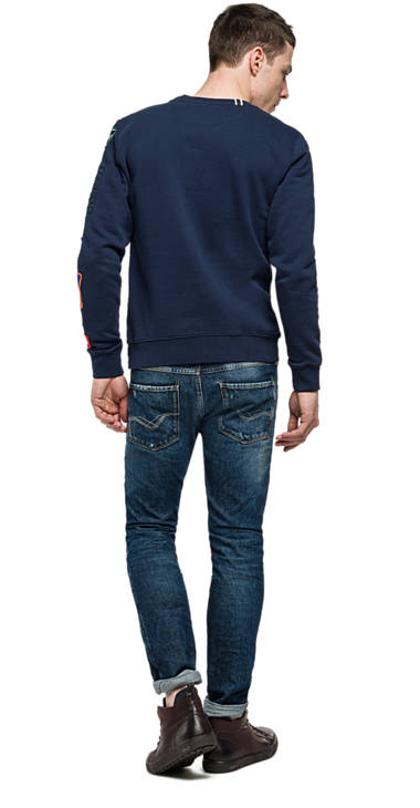 Decathlon Herren MIDNIGHT BLUE Sweatshirt mit Patch und Brusttasche Online