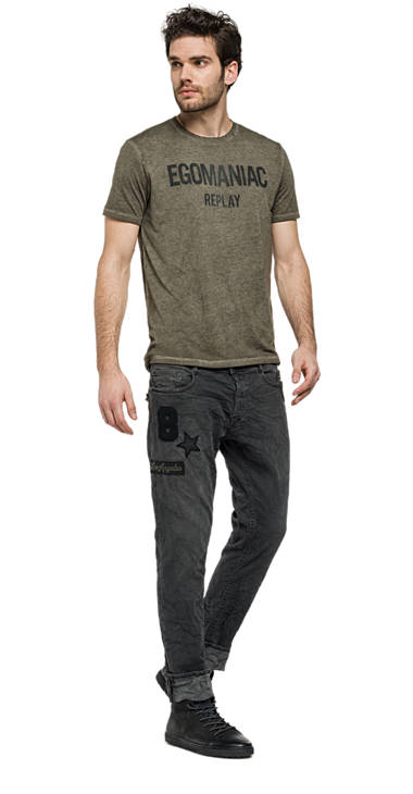 Decathlon T-Shirt mit verwaschenen Nähten DARK OLIVE