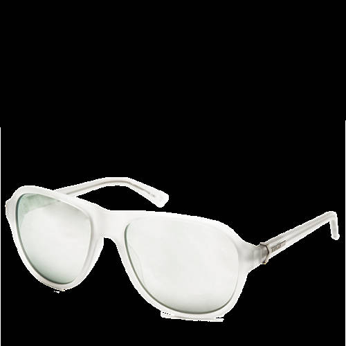 Decathlon Tropfenförmige Herren-Sonnenbrille MATT MILK WHITE/SMOKE LENSES