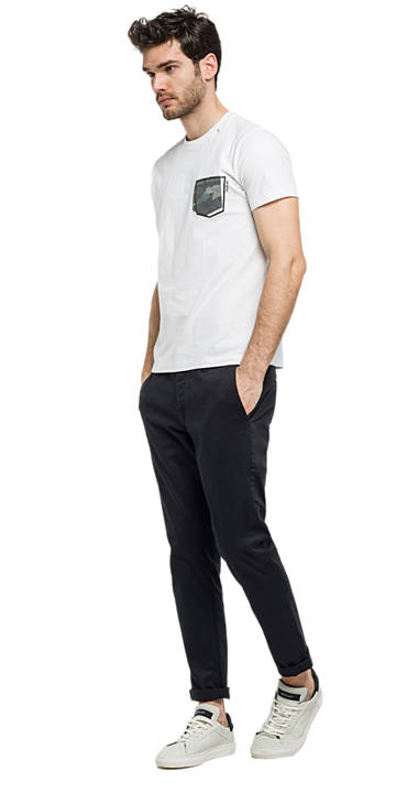 Decathlon Herren WHITE Jersey-T-Shirt mit Brusttasche Online