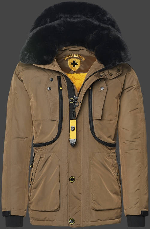 Jacket-Coast Artigiano Herren Winter,GolDoxAirTec,Khaki jacken sale