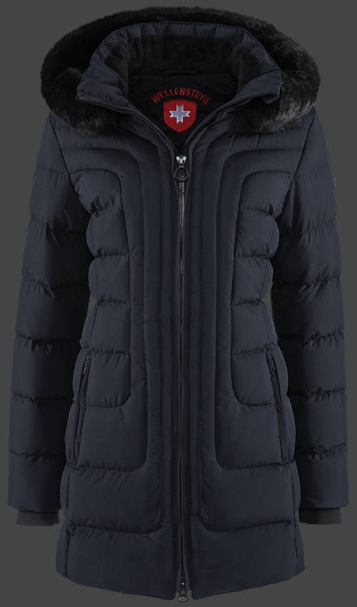 Jacket-Coast Belvedere Long Damen Winter,PolyAirLite,Midnightblue jacken outlet