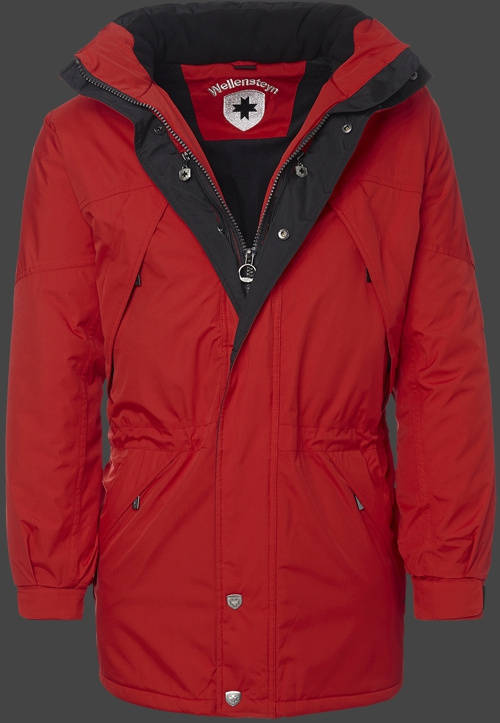 Jacket-Coast Brandungsparka Herren Winter,PolyHiTec,Rot jacken online