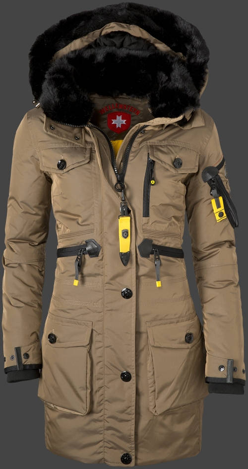 Jacket-Coast Falcon Lady Damen Winter,GolDoxAirTec,Khaki jacken sale