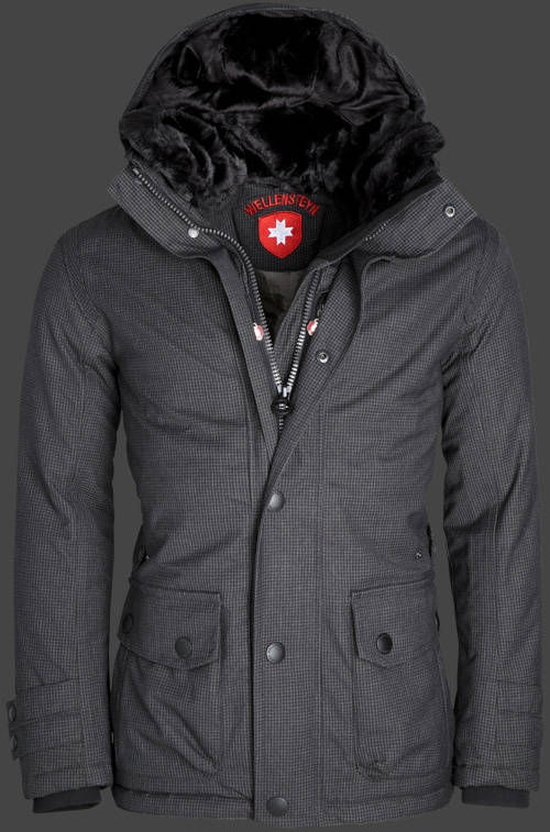 Jacket-Coast Feuerland Herren Winter,PeWoAirTec,Blackcheck jacken online