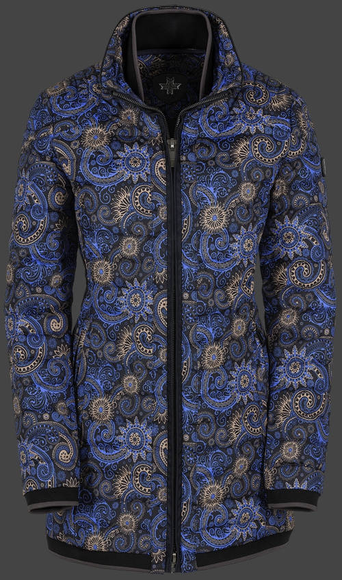 Jacket-Coast Helium Medium Damen Winter,FloRaHiTec,Blue/Gold Embellishments jacken outlet