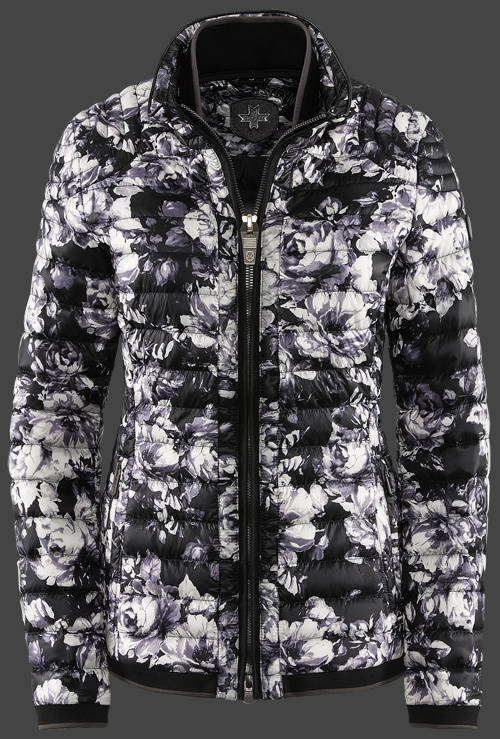 Jacket-Coast Helium Short Damen Winter,FloRaHiTec,Black White Flowers jacken online