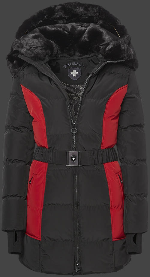 Jacket-Coast Imagine Damen Winter,TiSaAirTec,Black/Darkred jacken outlet