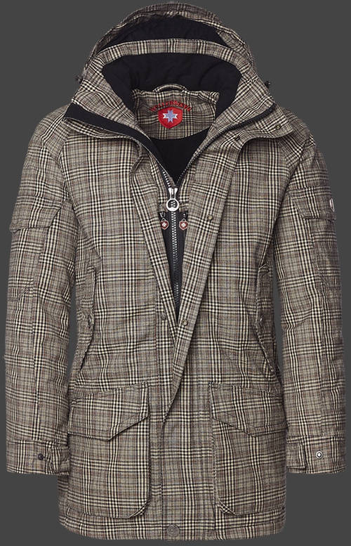 Jacket-Coast Kodiaks Herren Winter,EnglishAirTec,Maxicheckbrown jacken outlet