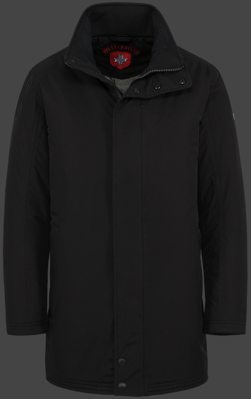 Jacket-Coast Newton Men Long Herren Winter,PolyHiTec,Schwarz jacken online