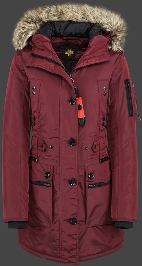 Jacket-Coast Quasar Lady Damen Winter,GolDoxAirTec,Darkred jacken sale