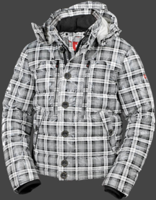 Jacket-Coast Stardust Herren Winter,CheckAirTec,Blackwhitecheck jacken online