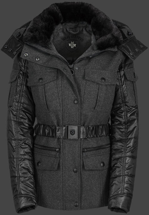 Jacket-Coast Stargate Lady Damen Winter,FlaWoAirTec,Anthracite/Black jacken outlet