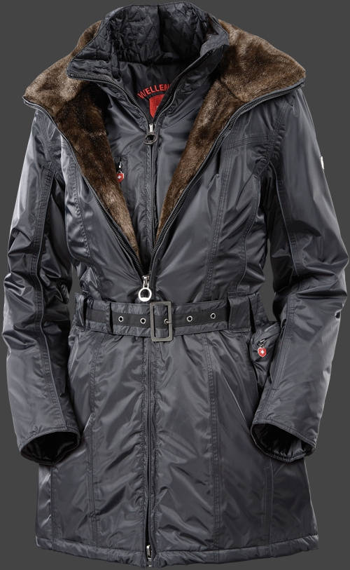 Jacket-Coast Zermatt Lang Damen Winter,GlossyAirTec,Midnightblue jacken online