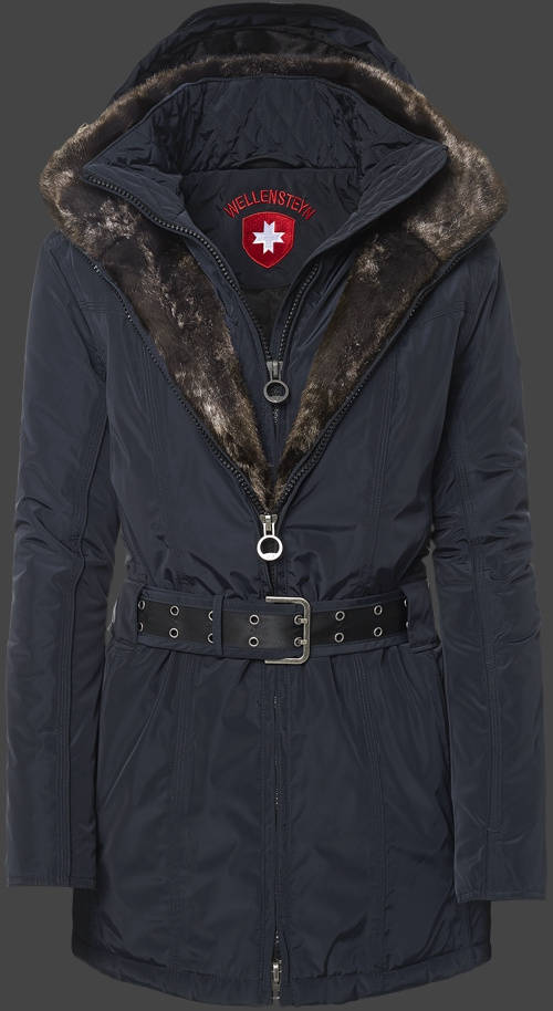 Jacket-Coast Zermatt Lang Damen Winter,TiSaAirTec,Midnightblue jacken sale