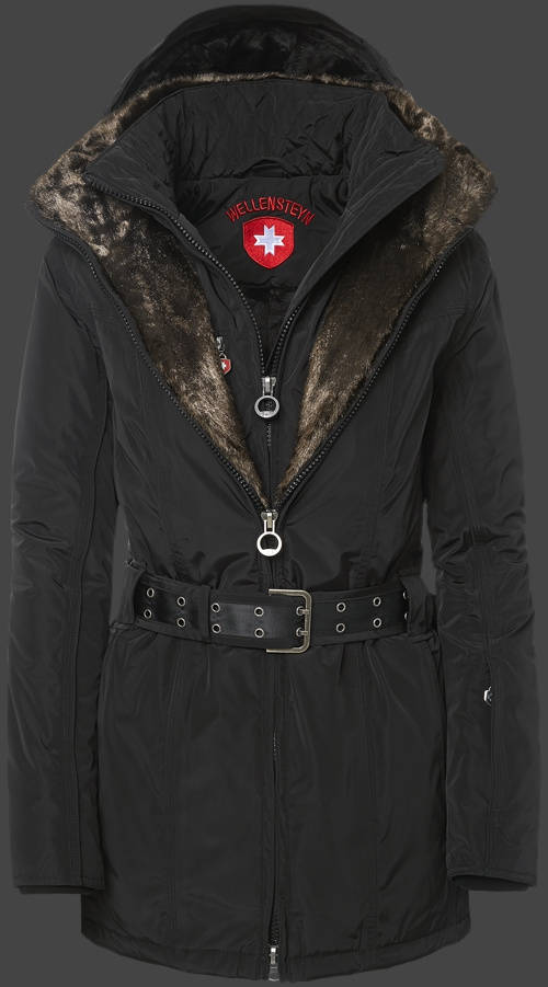 Jacket-Coast Zermatt Lang Damen Winter,TiSaAirTec,Schwarz jacken outlet